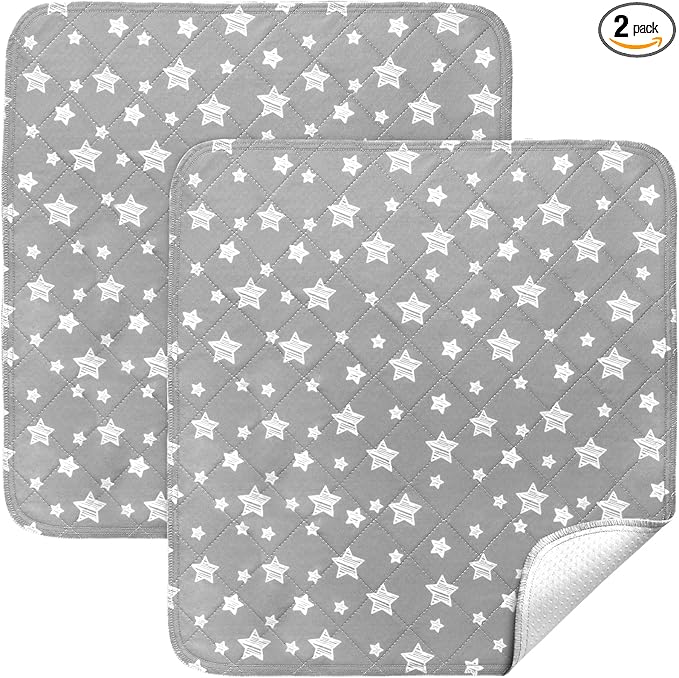 Waterproof Bed Pads Washable, Absorbent Chuck Pads for Incontinence, Waterproof Mattress Protector for Seniors, Bedwetting Kids, Hospitals, Pets, 21"x22" 2 Pack