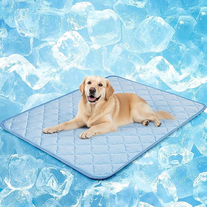 LOOBANI Dog Cooling Mat for Summer - Pet Cooling Pad for Large Dog with Anti-Slip Bottom, Reusable Cool Mat for Dogs, Cats, Indoor & Outdoor Use, Couch, Bed, Kennels and Floor
