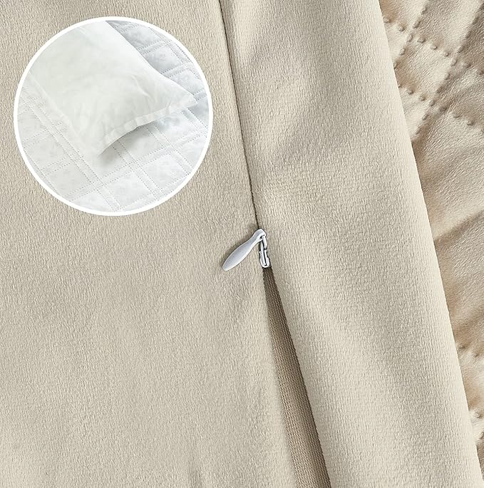 Brilliant Sunshine Premium Calming Dog Bed Mat, Silky Velvet, Removable Washable Cover, Cushion Protector and Couch Covers for Dogs, Pets, Cats, Small, Beige Natural