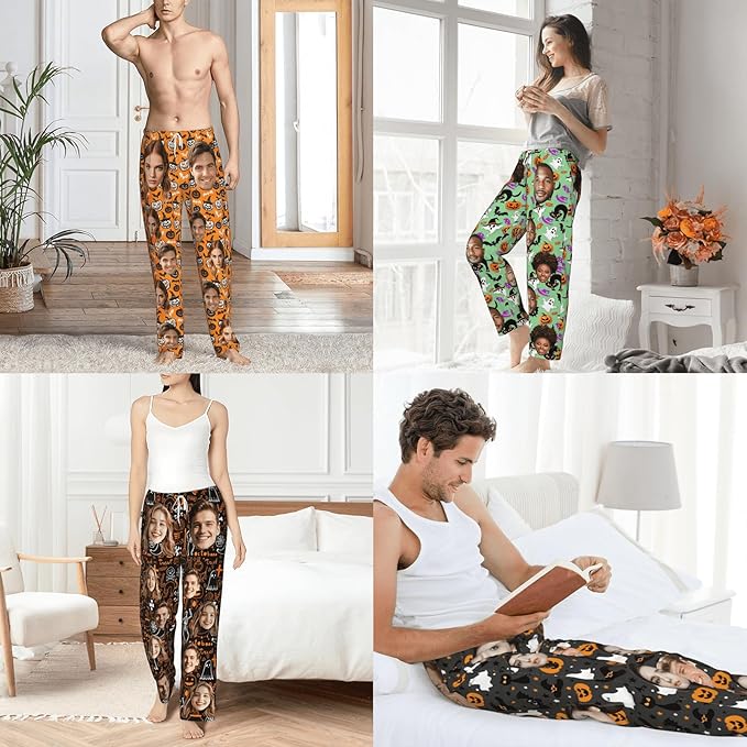 Personalized Pajamas Pants with Photo for Men Women, Custom Pajama Pants Anniversary, Mens Pajama Pants with Pockets