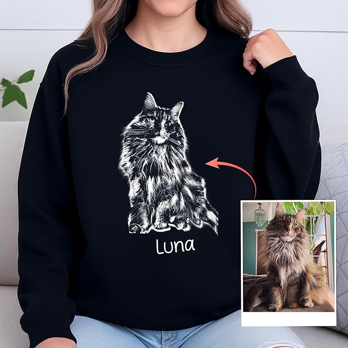 Easycosy Custom Sweatshirt for Couples Men Women, Personalized Hoodies Valentine's Day Gift Matching Sweater for Him Her