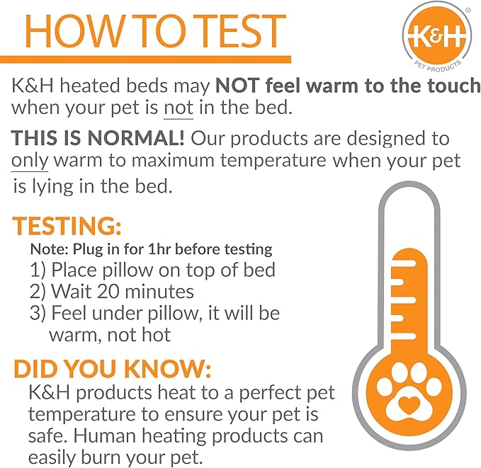 K&H Pet Products Thermo-Pet Cave Heated Cat Bed for Large Cats, Indoor Heated Warming Bed for Dogs & Cats, Covered Cave Pet Tent, Collapsible, Machine Washable, Safety Listed - 17 X 15 X 13in Navy