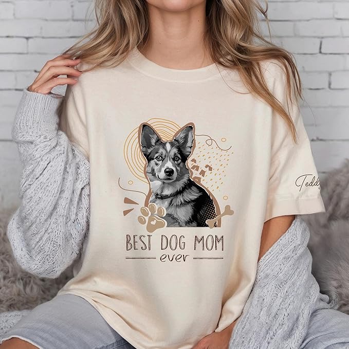 Custom Dog Mom Shirt Gifts for Women, Mother's Day Hoodie, Custom Shirt with Dog Picture for Women