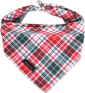 ARING PET Christmas Dog Bandanas, Red Green Pink Holiday Pet Bandana Scarf Triangle Bibs for Puppy Small Medium Large Boy Girl Dogs Cats-S