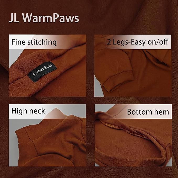 Fleece Sphynx Cat Clothes Soft Hairless Cat Clothes Pullover Cat Sweater for Chihuahua All Season Light and Warm Kitten Cloth for Cats Only Puppy Clothes Small Dog Sweater (Orange, S)