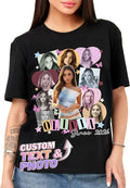 Tehg & Tuhg Custom T Shirts with Picture, Vintage Bootleg Rap Tee, Boyfriend Girlfriend, Unique Gift for Birthday Anniversary