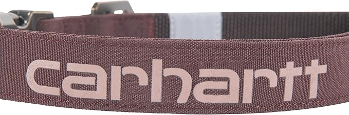Carhartt Nylon Duck Dog Collar, Fully Adjustable Durable 2-Ply Cordura Nylon Canvas Collars for Dogs, Deep Wine, Large