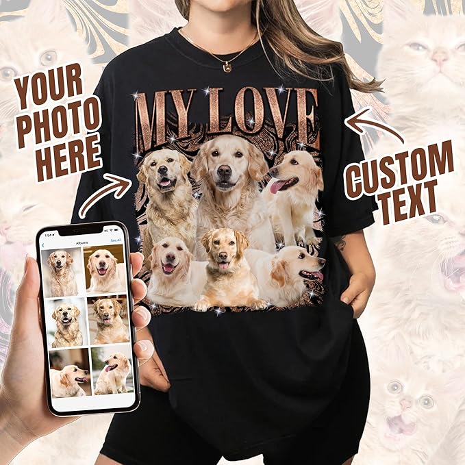 Custom Bootleg Rapper Graphic Tees Shirt – Retro 90s Vintage Style, Personalized Gift for Girlfriend, Birthday, Valentine