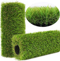 Artificial Grass Rug Outdoor Indoor 15FTX98FT Fake Grass Carpet Green Synthetic Grass Pet Turf Realistic Faux Grass Rug with Drain Holes for Garden Lawn Landscape Balcony Home Decor Patio