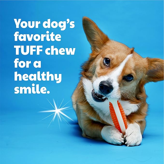 Hartz Chew 'n Clean Tuff Bone Tough Dog Chew Toy, Large 3 Pack