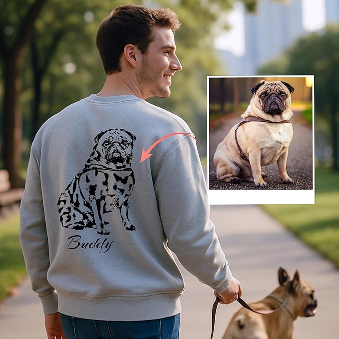 Easycosy Custom Sweatshirt for Couples Men Women, Personalized Hoodies Valentine's Day Gift Matching Sweater for Him Her