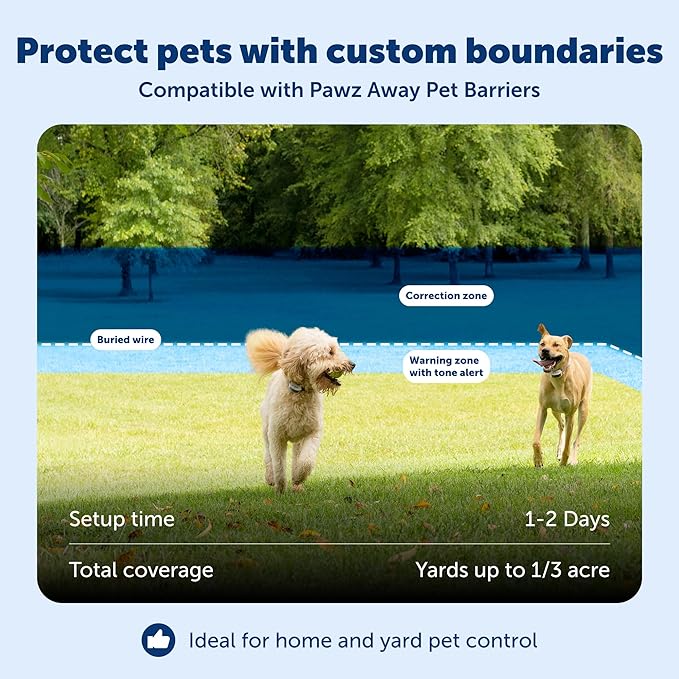 PetSafe Classic In-Ground Fence In Ground Cat Fence, Underground Dog Containment System Expandable Up to 5 Acres, Digital LCD Screen, 8 Different Collar Settings, Invisible, Pet Training