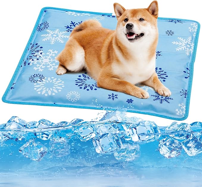 Upgrade Dog Cooling Mat Portable Water Injection Pet Cooling Pad Summer Self Cooling Ice Silk Pet Blanket Washable
