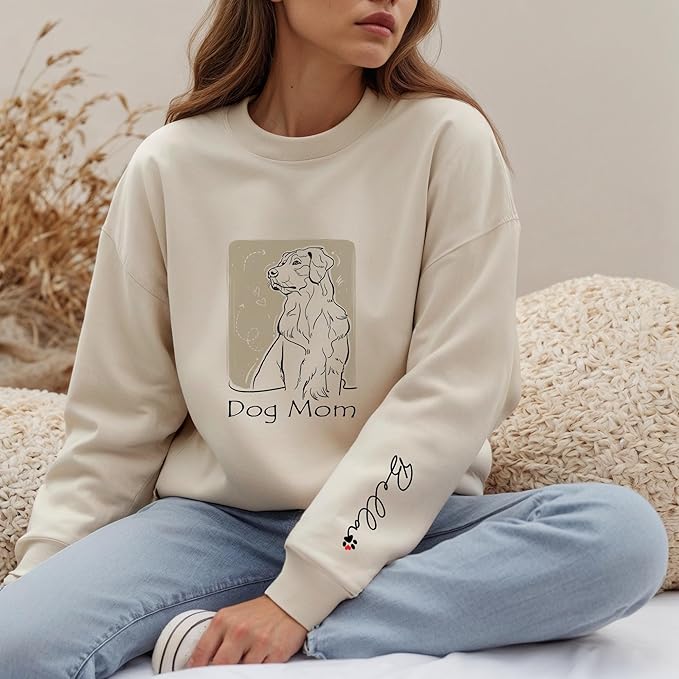 Custom Dog Mom Shirt Gifts for Women, Mother's Day Hoodie, Custom Shirt with Dog Picture for Women