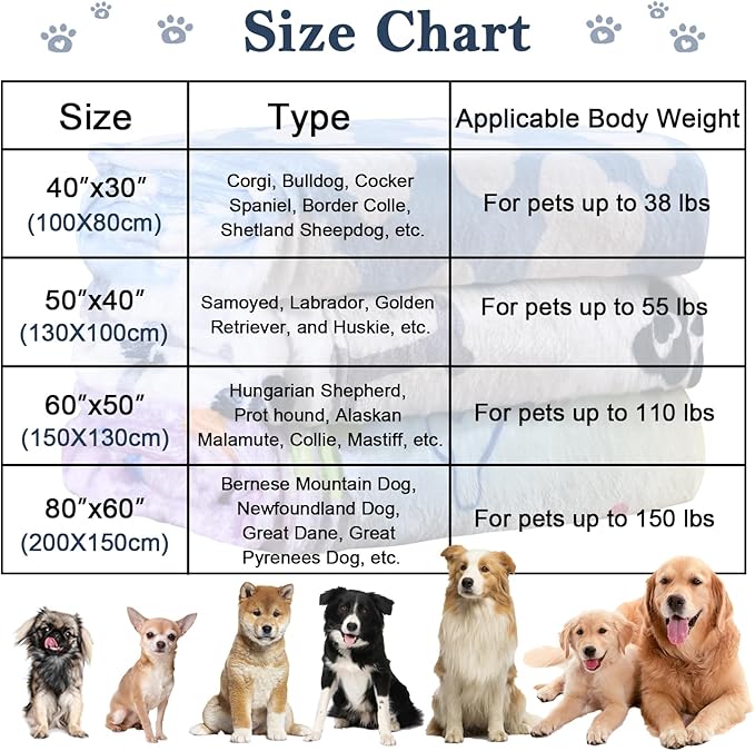 Dog Blanket,Super Soft Fluffy Premium Fleece Pet Puppy Blanket for Large Medium Dog Cat Mat Cover for Bed Couch,Cute Print, Colorful,(41 x 31 Inch)