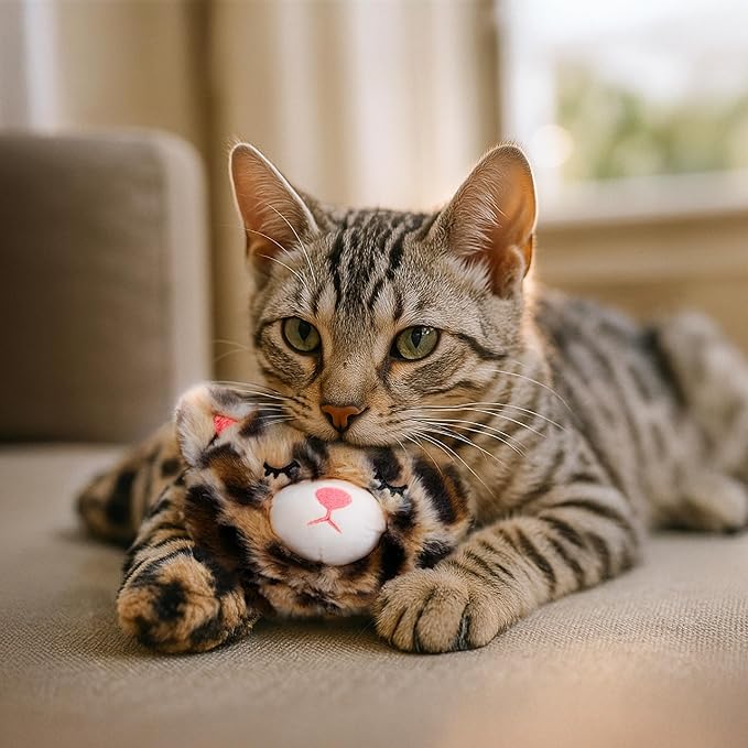 Catstages Calming Kitty Pal Cat Toy - Plush with Purring, Heartbeat, Warmth & Vibration for Anxiety Relief in Kittens and Cats