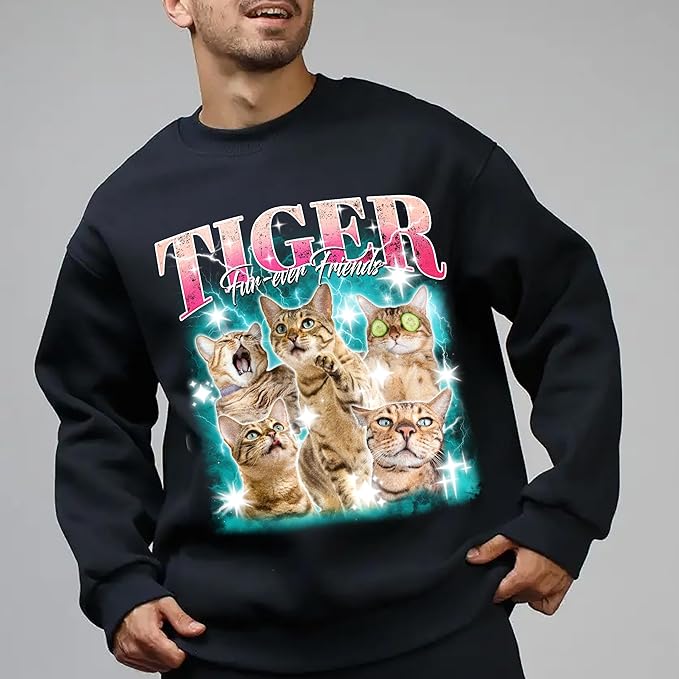 Tehg & Tuhg Custom T Shirts with Picture, Vintage Bootleg Rap Tee, Boyfriend Girlfriend, Unique Gift for Birthday Anniversary