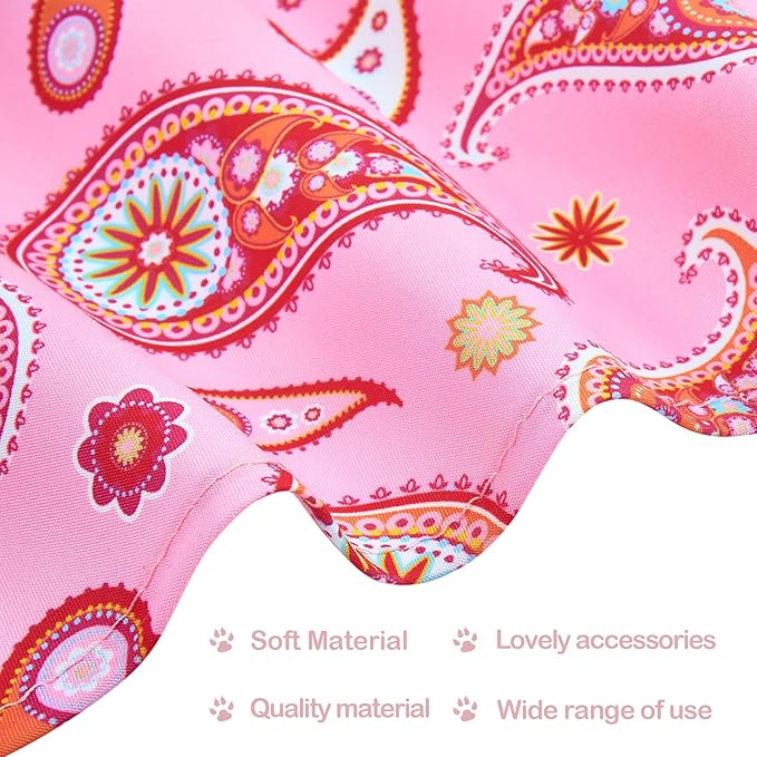 30 Pack Paisley Dog Bandanas for Small Dogs Stitch Bandanas Bulk Reversible Polyester Print One Side Dog Bandana Party Grooming S