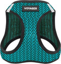 Best Pet Supplies - All Weather Mesh/Plush, Reflective, No Pull Harness for Small, Medium Dogs, Cats - Secure with Hook & Loop Fastener, Buckle, Double D-Rings - Turquoise 2-Tone, S