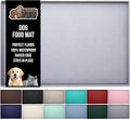 GORILLA GRIP 100% Waterproof Raised Edge BPA Free Silicone Pet Feeding Mat, Dog Cat Food Mats Contain Spills Protects Floors, Placemats for Cats, Dogs Water Bowl, Pets Accessories 23x15 Light Gray