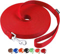 AMAGOOD Dog/Puppy Obedience Recall Training Agility Lead-15 ft 20 ft 30 ft 50 ft Long Leash-for Dog Training,Tie Out,Play,Safety,Camping (20Feet x 1Inch, Red)