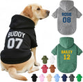 Personalized Dog Hoodie with Name/Text, Custom Embroidered or Printed Dog Sweater, Warm Winter Hoodie for Puppies, Cute Birthday Outfit, Unique Gift for Pet Lovers, A3