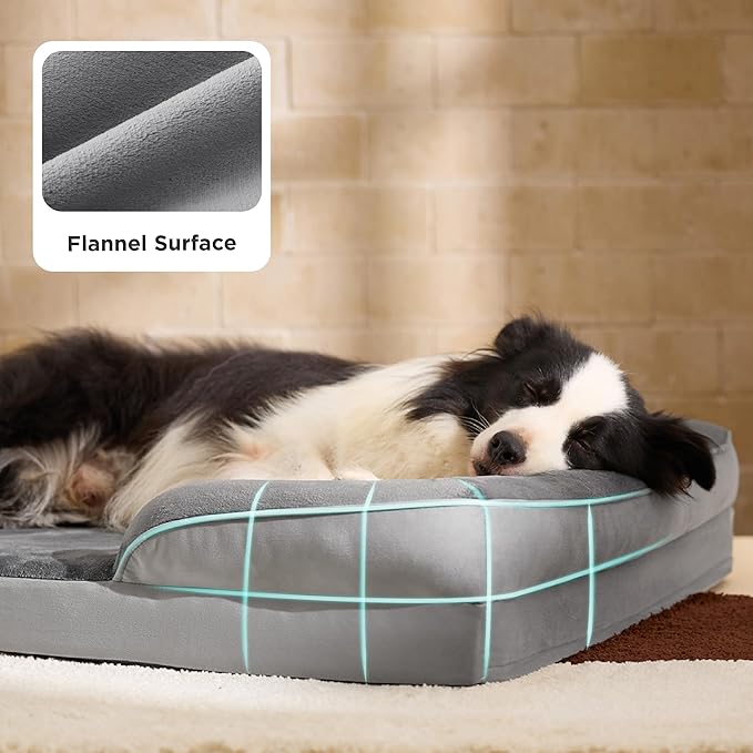 Bedsure Orthopedic Dog Beds Large Sized Dog - Washable Large Dog Cat Bed Waterproof, Comfort Dogs Couch Sofa with Washable Removable Cover, Pet Bed with Nonskid Bottom, Ember Clay, 35"