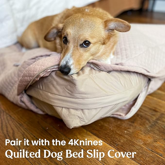 Dog Bed Cover – Waterproof Cover for Dog Bed – Heavy Duty, Machine Washable Zippered Liner – Durable, USA-Made Fabric for Pets – Ideal Pet Bedding Protector for Accidents and Messes - XL (Tan)