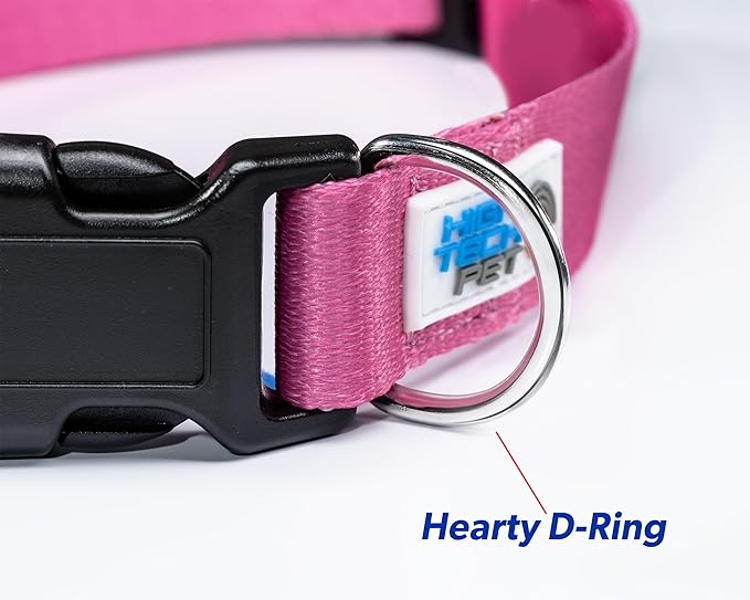 MS-5 Automatic Pet Door Collar, Genuine High Tech Pet Brand Dog Collar for Power Pet Doors - Deluxe Strap (Pink, Extra Large) - DC-PNK-MS5-XL