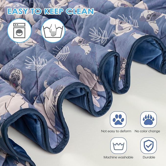 Dog Cooling Mat, Washable Dogs Cats Pet Non-Toxic Cooling Pads Summer Sleeping Kennel Mats，Pet Self Cool Ice Blanket for Indoor & Outdoor Dog Beach Essentials Medium