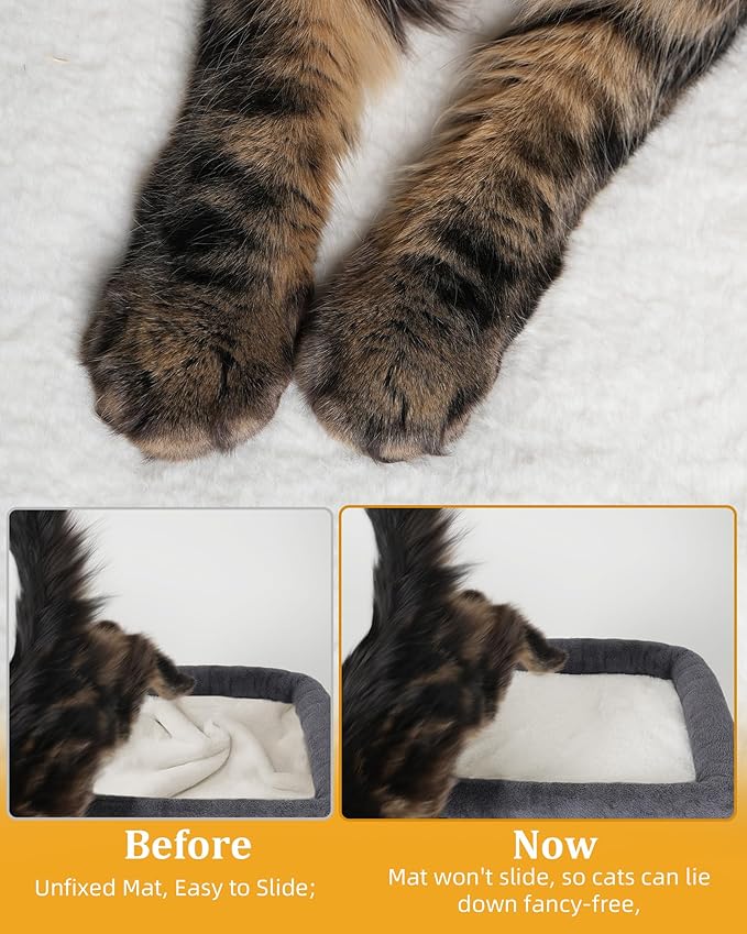 14'' Cat Tree Tower for Indoor Large Adult Cats, 20x16.5'' Big Perch Bed, Sisal Scratcher, Condo Cave for Small Medium Kittens, Dark Gray