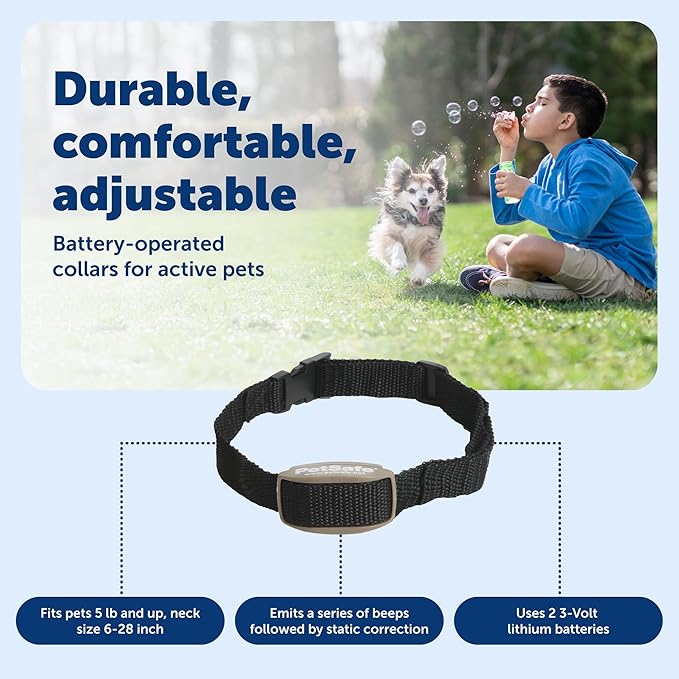 PetSafe Pawz Away Indoor Pet Barrier - Battery-Operated Indoor Invisible Containment Area with Adjustable Compatible Collar - Easy Setup for Furniture Protection