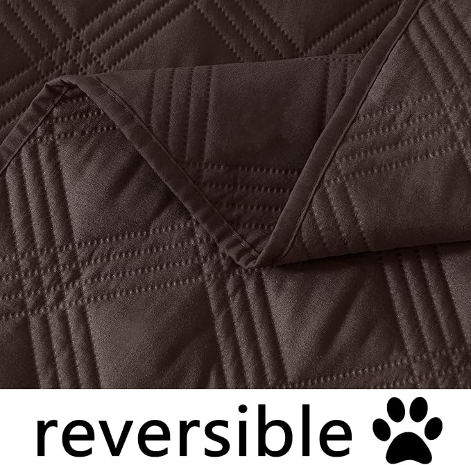 hyha Waterproof Dog Blanket, Reversible Pet Bed Blanket, Soft Sofa Couch Cover for Dogs Washable, Waterproof Pet Couch Covers for Sofa Puppy Cats Furniture Protector(52"x82", Chocolate/Chocolate)