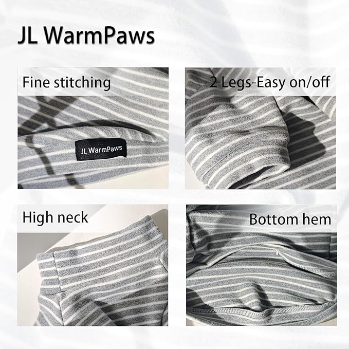 Fleece Sphynx Cat Clothes Soft Hairless Cat Clothes Pullover Cat Sweater for Chihuahua All Season Light and Warm Kitten Cloth for Cats Only Puppy Clothes Small Dog Sweater (Gray Striped, Small)