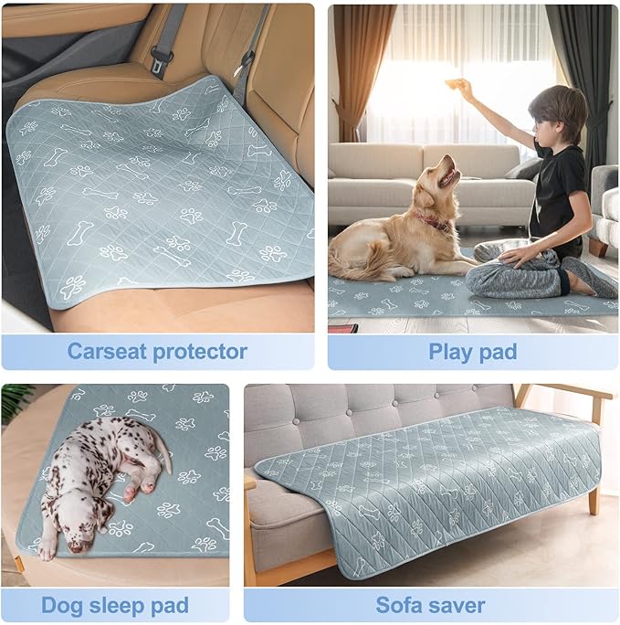 BEAUTYZOO Upgraded Dog Self Cooling Mat Ice Silk Chill Pads for Small Medium Large Dogs Q-MAX＞0.43- Summer Reusable Pet Training Pad - Absorbent Non-Slip Cool Mat for Kennels, Crates, Beds, 22" x 28"