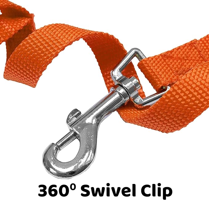 Long Dog Puppy Obedience Recall Training Agility Lead, Leash - ORANGE, 20' Foot - by, Downtown Pet Supply