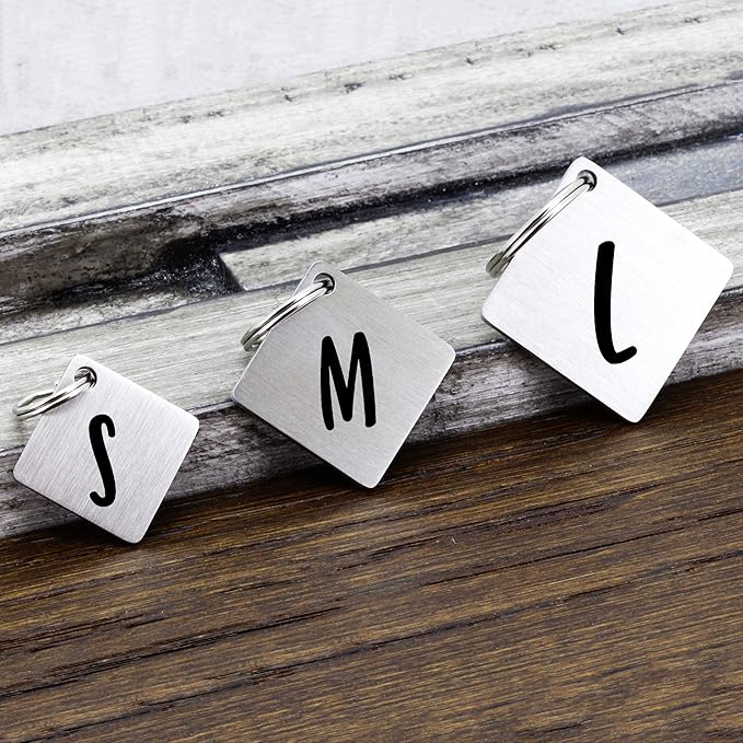 Ultra Joys Dog ID Tag, Custom Dog Tag Personalized Cat Tag, Pet ID Tag, Brushed Stainless Steel Diamond Dog Tag Silver Medium