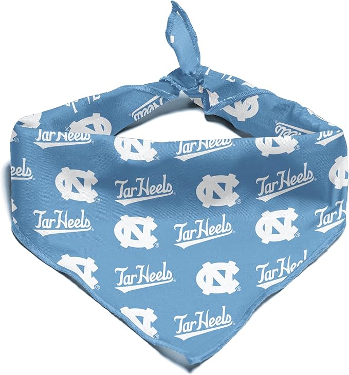 UNC Tar Heels Officially Licensed Bandana for Dogs and Cats | Fits Pets Great Gift Idea | Easy-to-Tie (Large, 28")