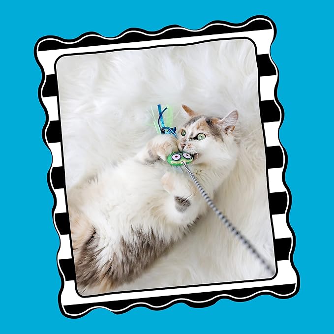 FatCat Tadpole Cat Wand Stuffed with 100% Organic Catnip Interactive Cat Toy