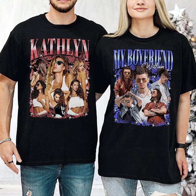 Custom Bootleg Rapper Graphic Tees Shirt – Retro 90s Vintage Style, Personalized Gift for Girlfriend, Birthday, Valentine