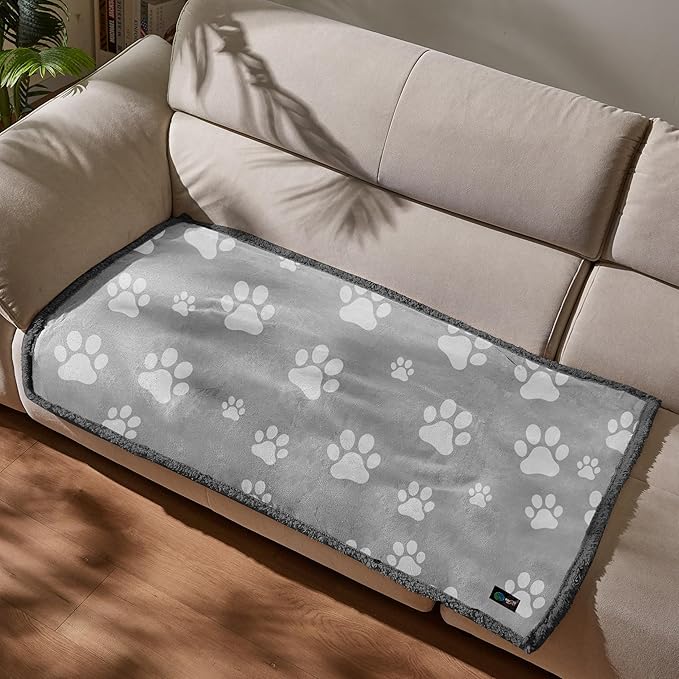 Kritter Planet Waterproof Dog Blanket, Reversible Water Proof Pet Blanket for Couch, Bed & Car, Washable Couch Covers for Medium Dogs - Protects Furniture from Fur, Dirt, and Accidents