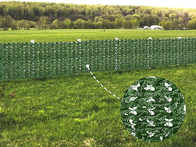 Artificial Ivy Privacy Fence Wall Screen,60X120 in UV-Anti Faux Greenery Backdrop Ivy Vine Leaf Hedges Fence Panels for Patio, Balcony, Garden, Backyard Indoor Outdoor Green Wall Decor