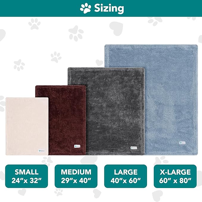 PetAmi Dog Blanket for Small Dogs Blue, Fluffy Soft Puppy Blanket, Sherpa Fleece Cat Blanket for Kitten Doggie, Calming Pet Blanket Throw for Couch Sofa Bed Washable, Small 24x32