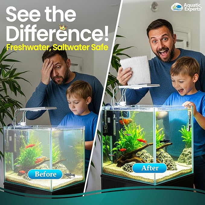 Aquatic Experts Aquarium Filter Floss for Fish Tank Filters - FilterFirst Aquarium Filter Pad - Media Roll for Crystal Clear Water, 3/4" - 1" Thick (24 Inch Wide, 72 Inch Long)