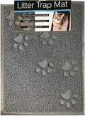Bulk buys Cat Litter Mat. Traps Litter. Soft Non-Slip Surface. Easy to Clean. 11.5 x 15.75 in Gray Mat for Litter Box Area