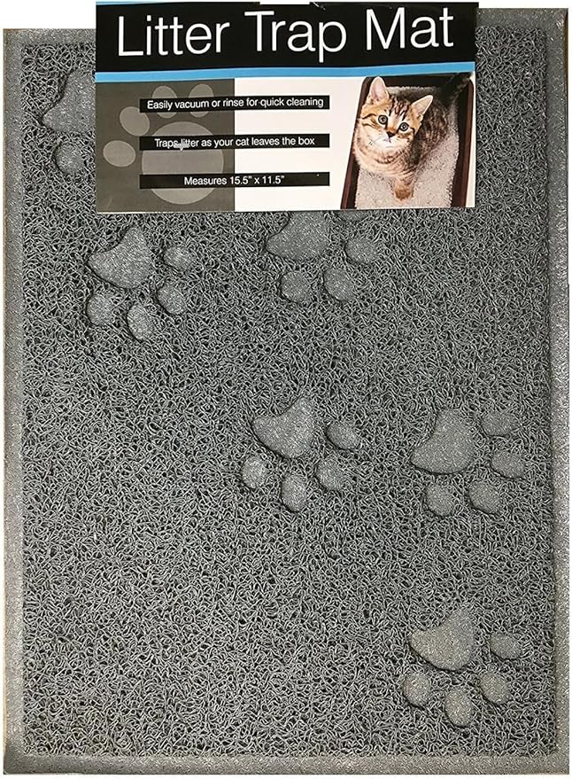 Bulk buys Cat Litter Mat. Traps Litter. Soft Non-Slip Surface. Easy to Clean. 11.5 x 15.75 in Gray Mat for Litter Box Area