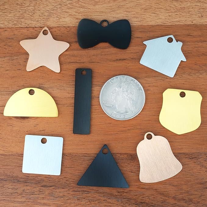 Ultra Joys Cat ID Tag Personalized Pet Tags, Durable Stainless Steel Small Pet Mini Dog Cat Tag Lightweight - Bowtie Tag in Rose Gold