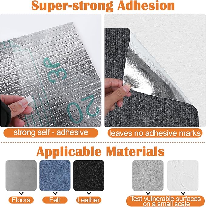 Cat Scratch Furniture Protector - 100" x 13.8" Trimmable Self-Adhesive Cats Claws Scratch Pads, DIY Cat Climbing Couch Protector for Scratch Post Cat Tree Replacement Indoor (Dark Gray)