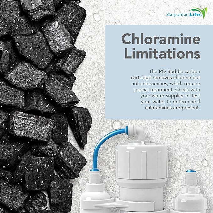 Aquatic Life RO Buddie 3-Stage Reverse Osmosis Water Filter System RO Filtration Units for Aquarium, 50 GPD