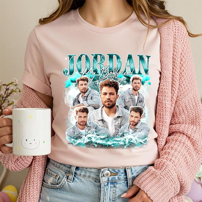 Tehg & Tuhg Custom T Shirts with Picture, Vintage Bootleg Rap Tee, Boyfriend Girlfriend, Unique Gift for Birthday Anniversary